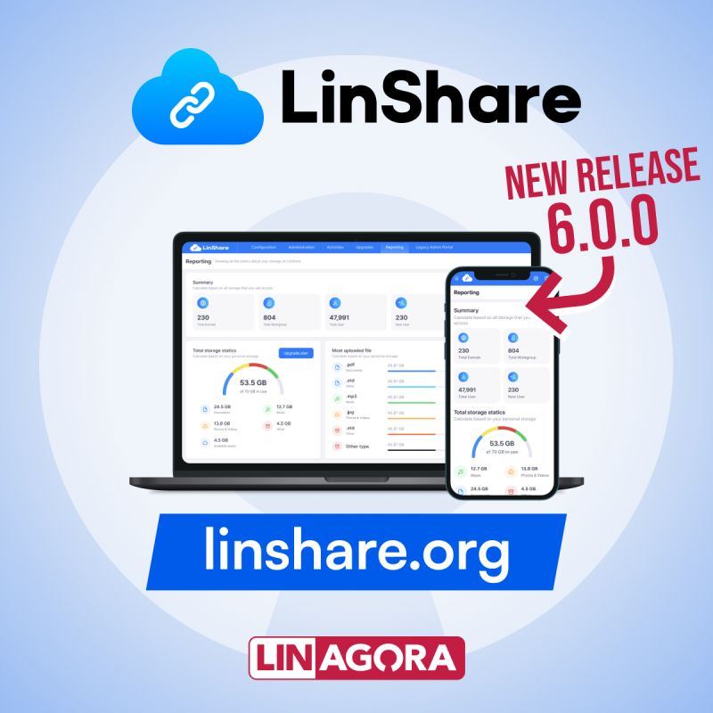 [#LinShare 6.0.0] La nouvelle mise à jour de LinShare - LinShare 6.0 - est arrivée!