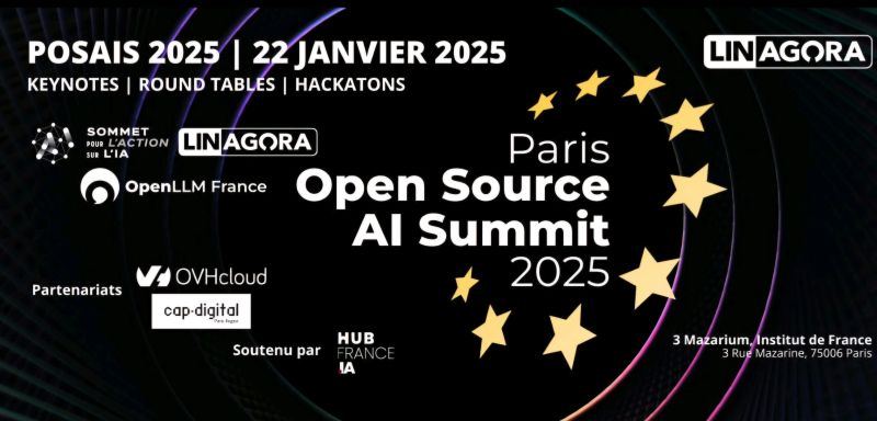 ✨️Très heureuse d'avoir participé hier au Paris Open Source AI Summit, une journée dédiée à l'IA open source organisée par LINAGORA.